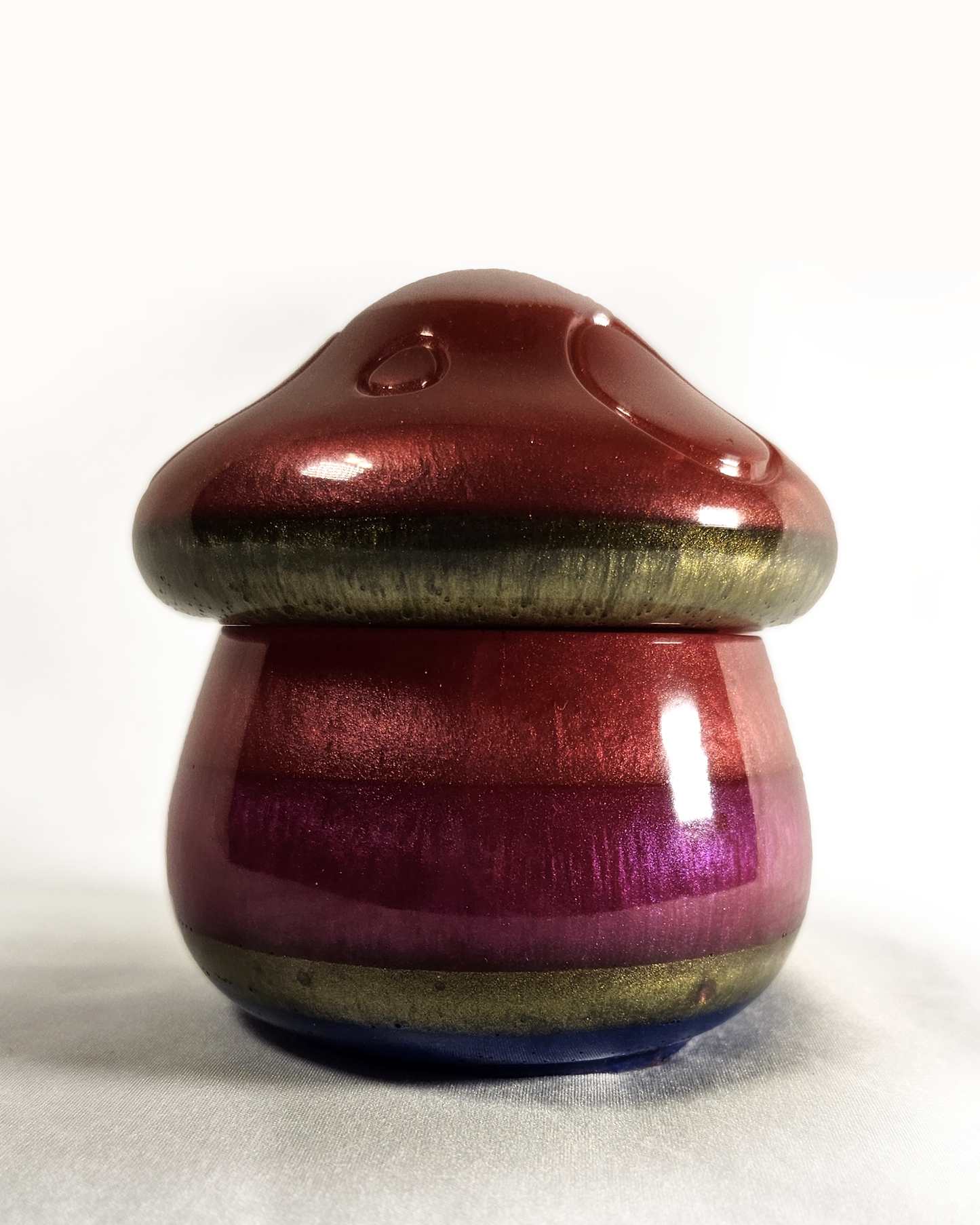 Mushroom Jar Red, Green