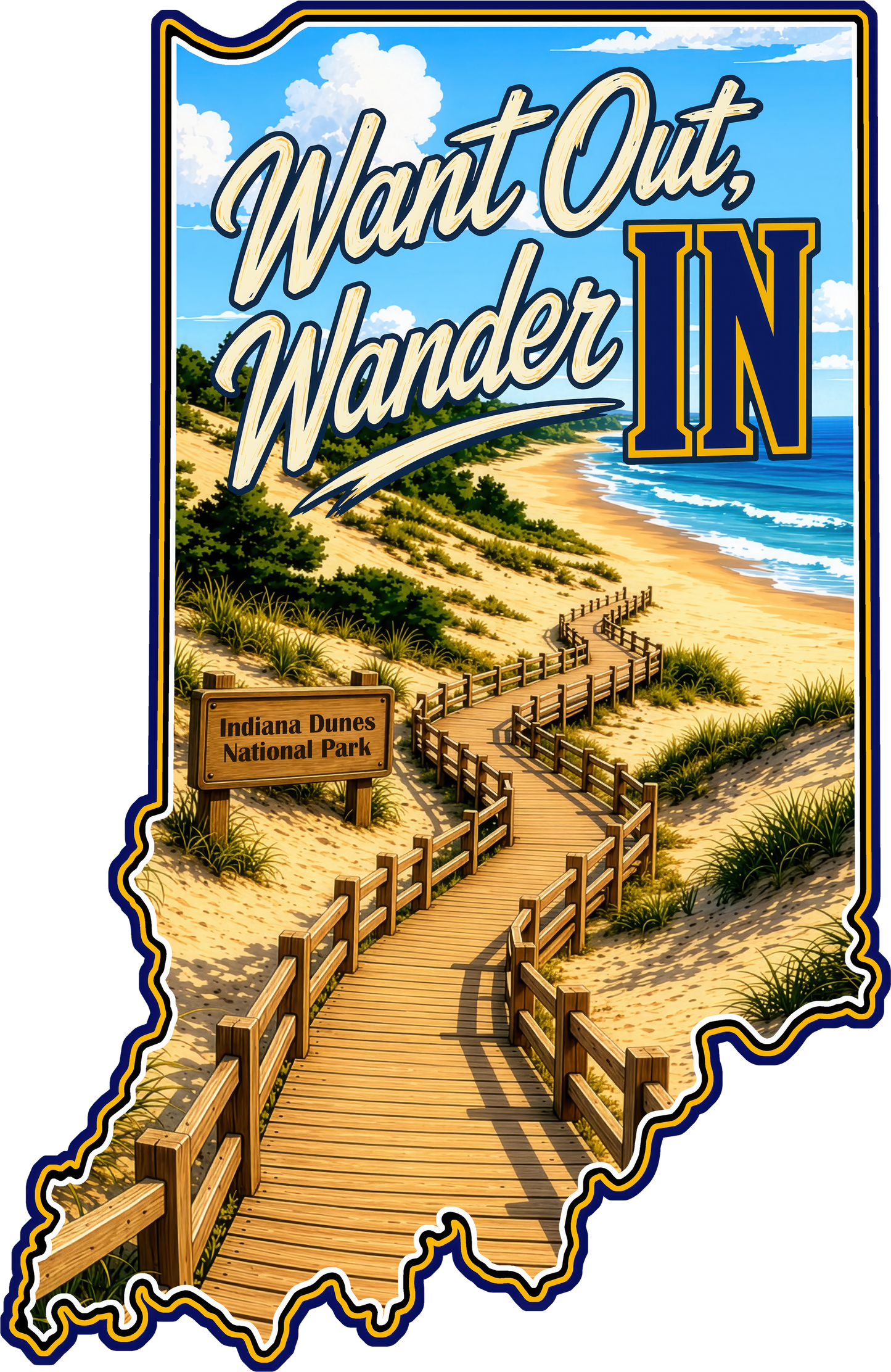 Want Out, Wander IN - Indiana Dunes Tee